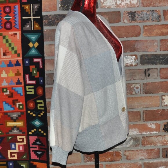 Vintage Tanjay Wool Blend Neutral Plaid Jacket 12 Union Made in Canada - Picture 6 of 12